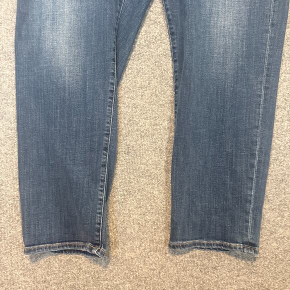 Lucky Brand Pants Mens 42x32 Blue Denim Jeans Straight Leg Stretch Casual - Picture 2 of 11